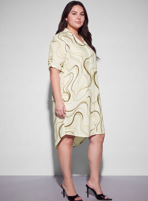 NEXUS Collared Button-Down Shift Dress