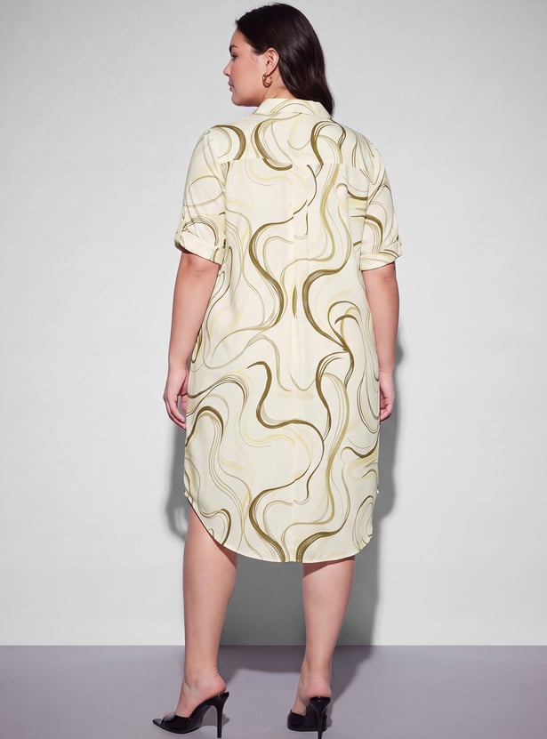 NEXUS Collared Button-Down Shift Dress