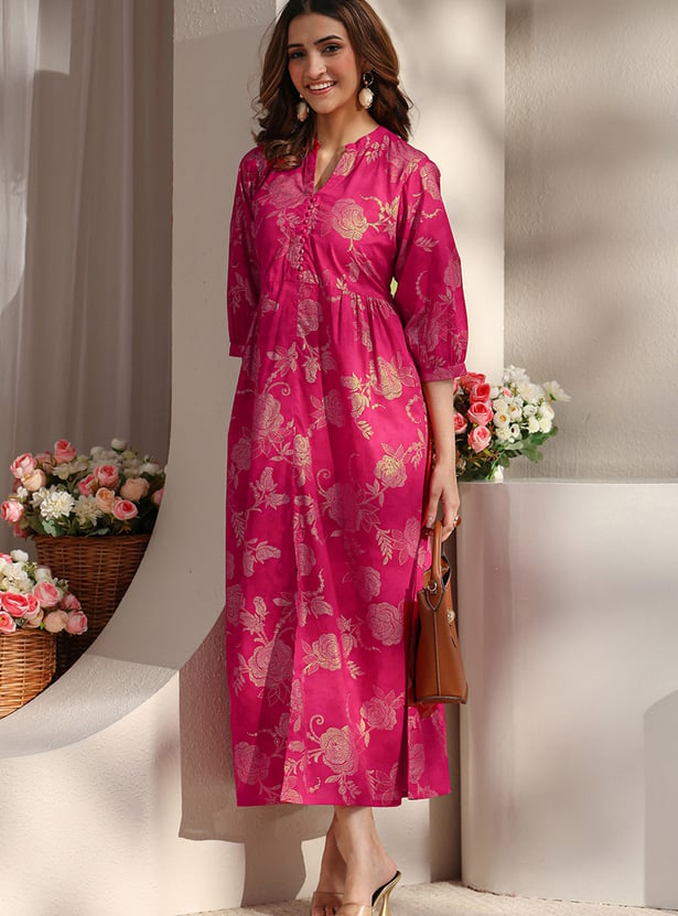 LIBAS Floral Print Maxi Dress