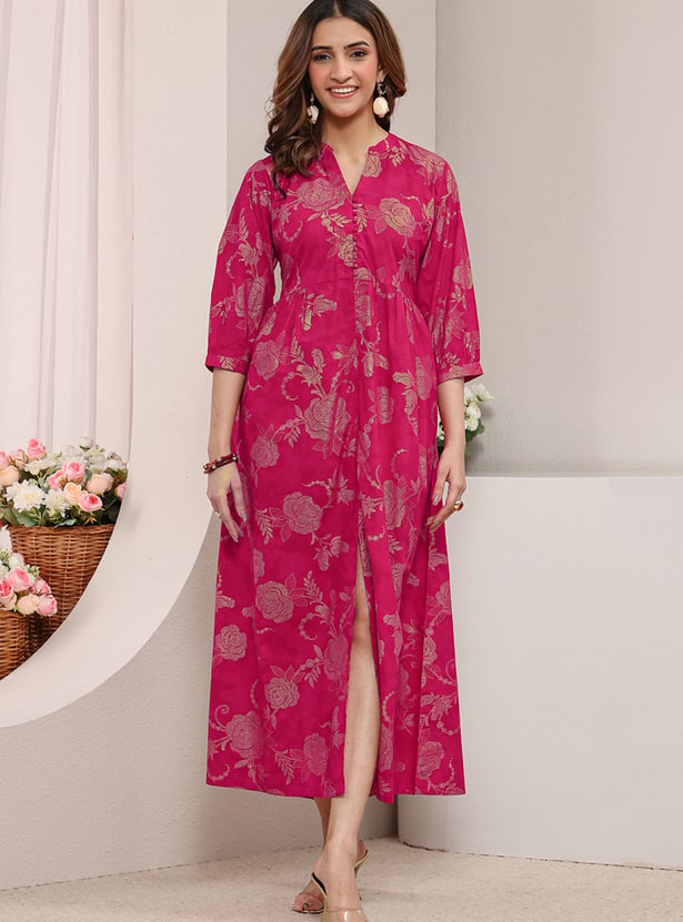 LIBAS Floral Print Maxi Dress