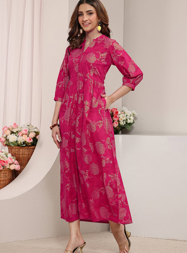 LIBAS Floral Print Maxi Dress