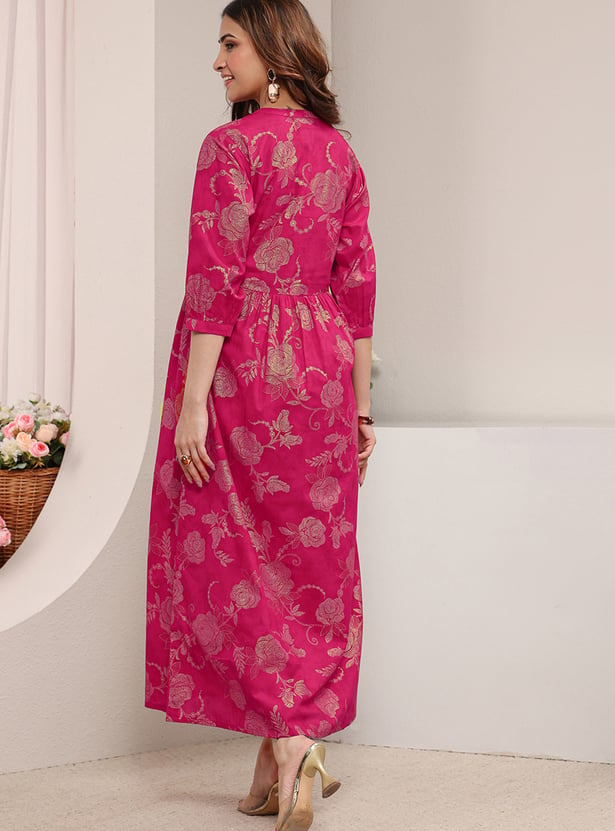 LIBAS Floral Print Maxi Dress