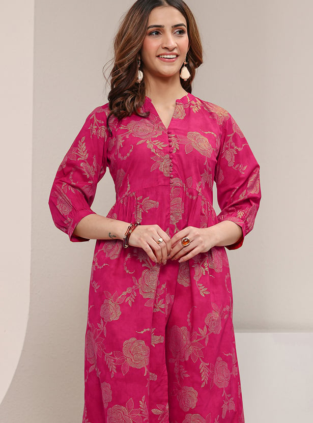 LIBAS Floral Print Maxi Dress