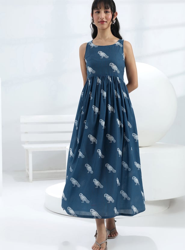 LIBAS Bird Motif Maxi Dress