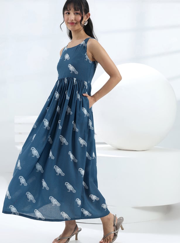 LIBAS Bird Motif Maxi Dress