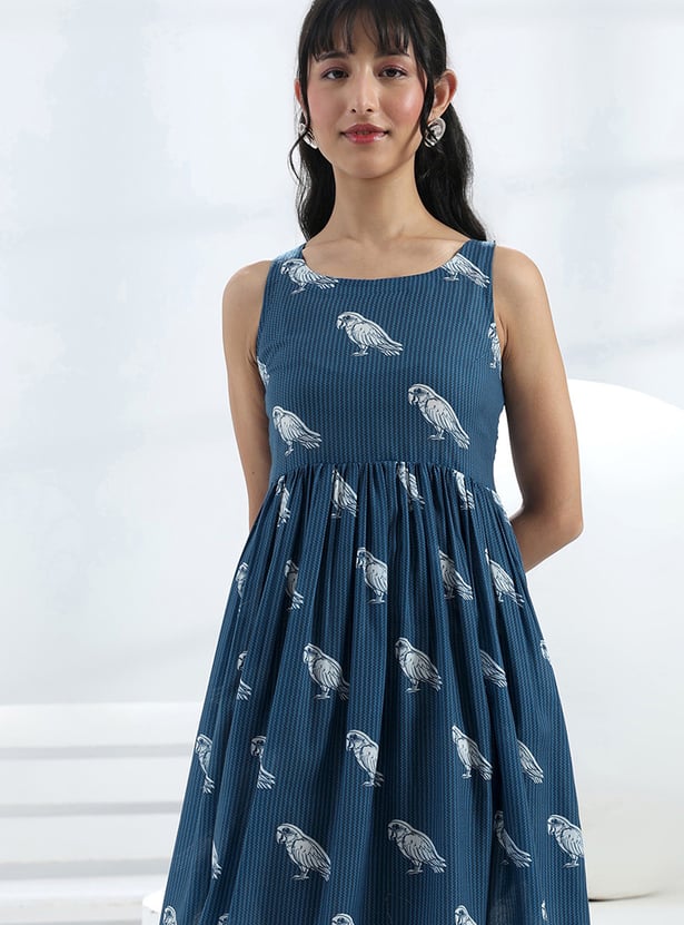 LIBAS Bird Motif Maxi Dress