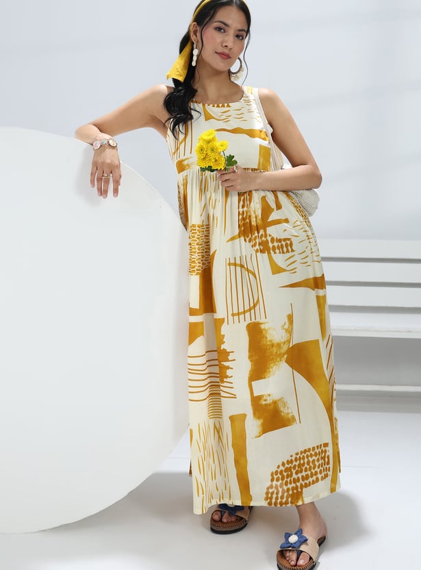 LIBAS Abstract Print Maxi Dress