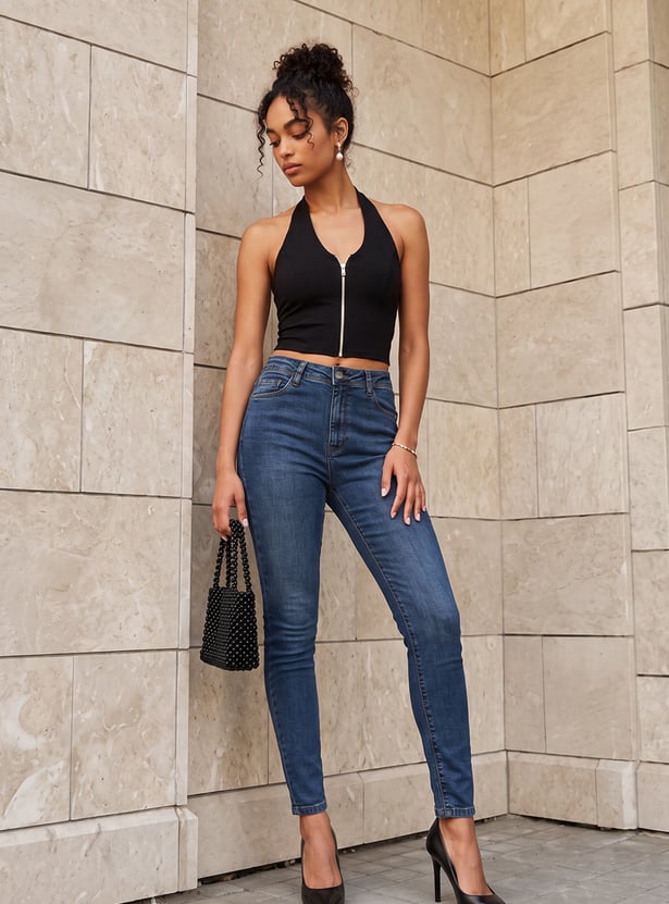 KRAUS Stonewashed Skinny Fit Jeans