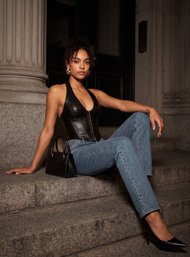 KRAUS Washed Straight Fit Jeans