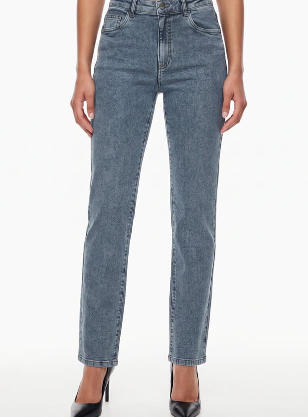 KRAUS Washed Straight Fit Jeans