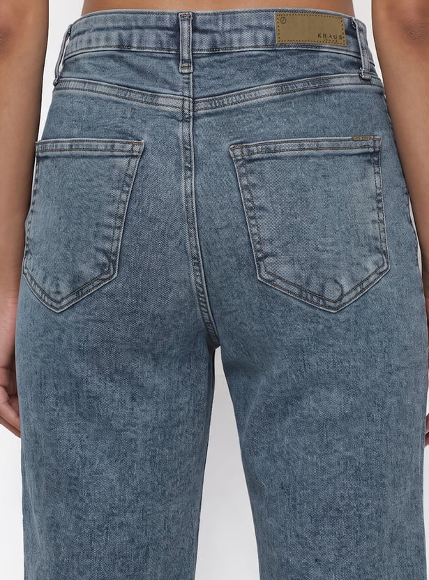 KRAUS Washed Straight Fit Jeans