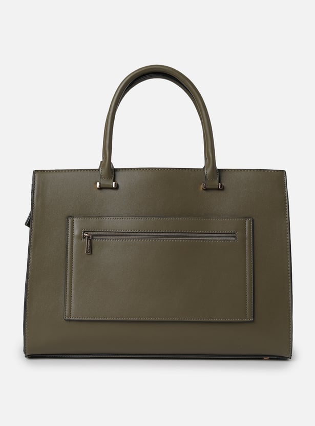 ALLEN SOLLY Solid Laptop Bag