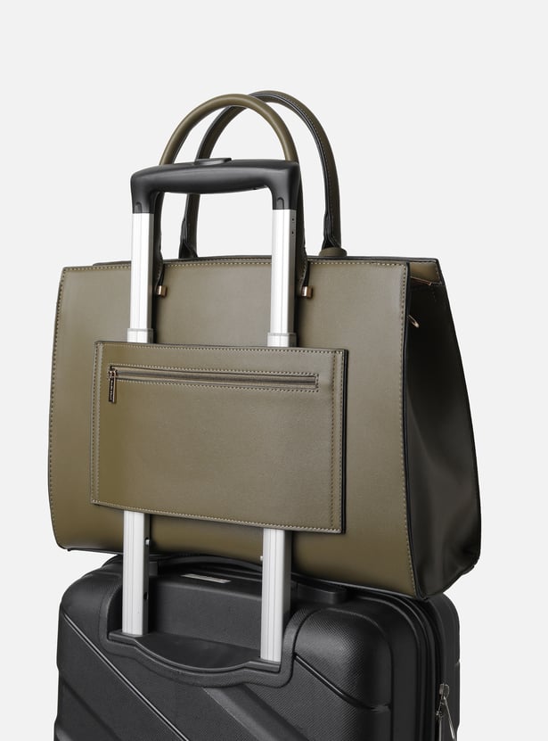 ALLEN SOLLY Solid Laptop Bag