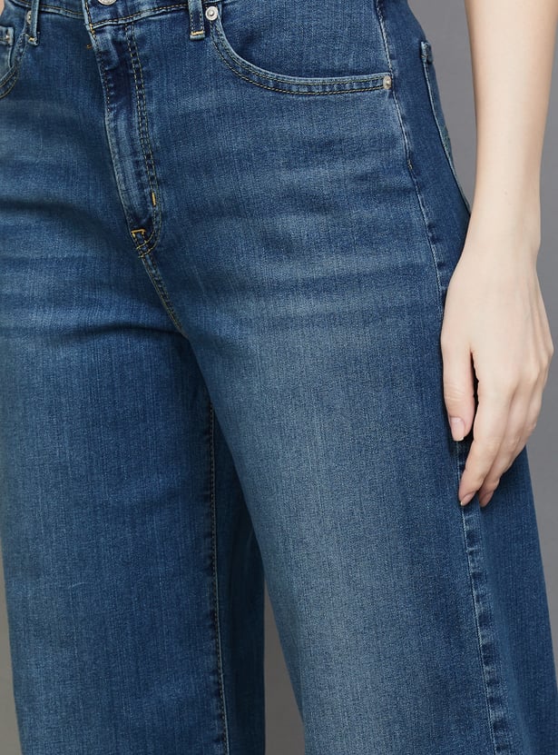 LEVI'S Dark Wash High Rise Wide Leg Jeans