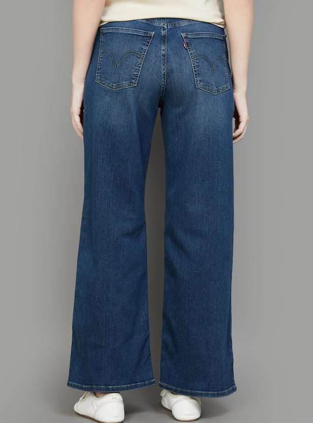 LEVI'S Dark Wash High Rise Wide Leg Jeans