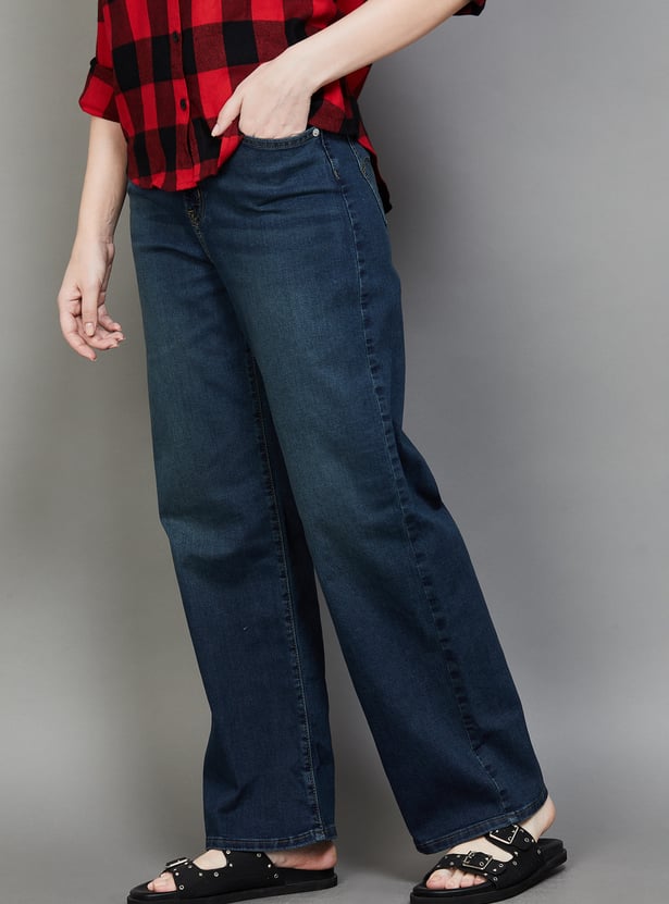 LEVI'S Mid Wash Wide Leg Jeans