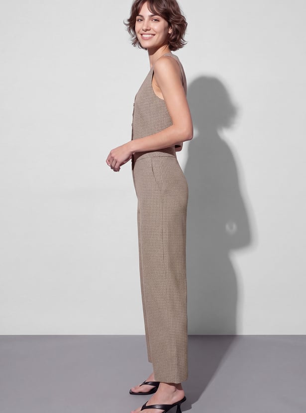 GINGER Checked Jumpsuit