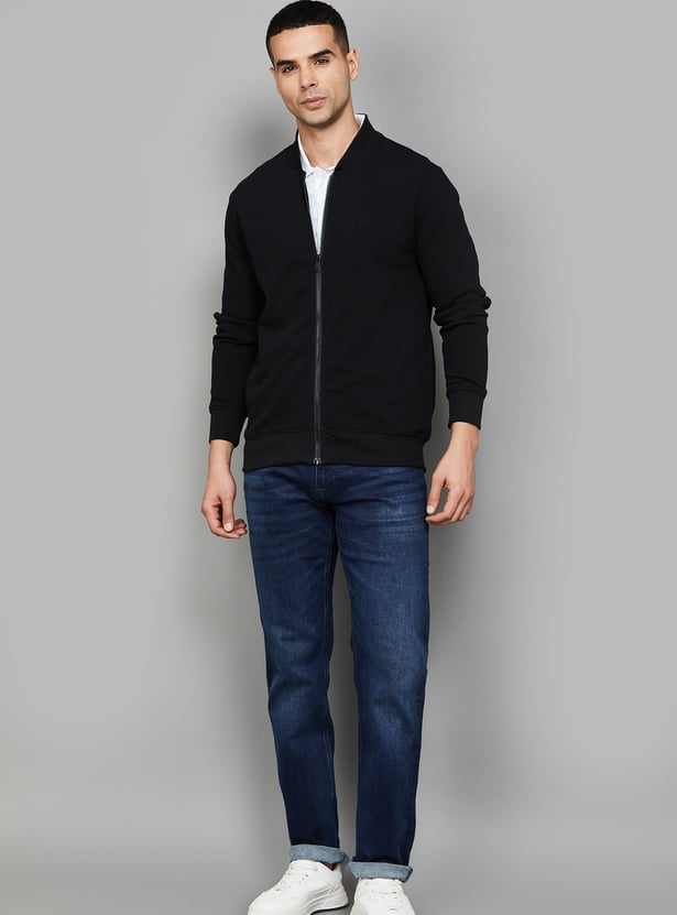 ARROW SPORT Textured Zip-Up Sweatshirt