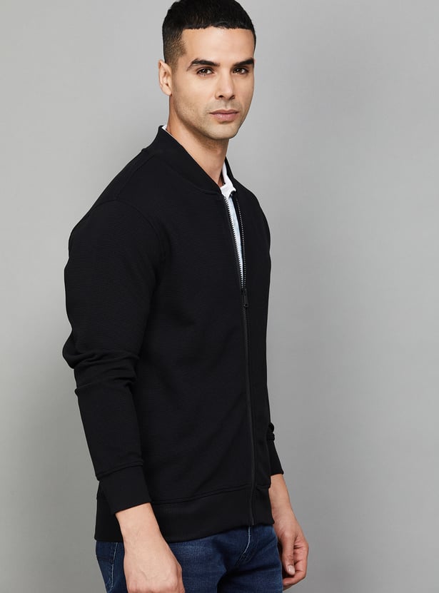 ARROW SPORT Textured Zip-Up Sweatshirt