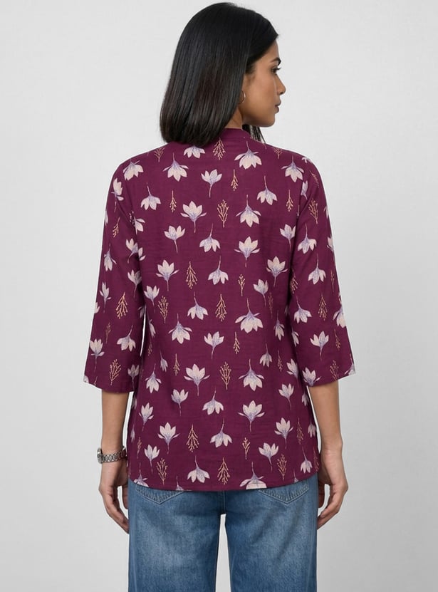 MELANGE Floral Print Short Kurti