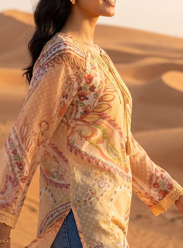 W Paisley Print Top