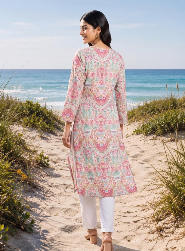W Ethnic Motif Tunic Top