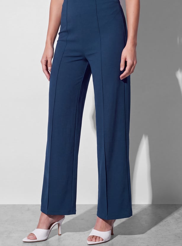 CODE Pintuck Flared Trousers