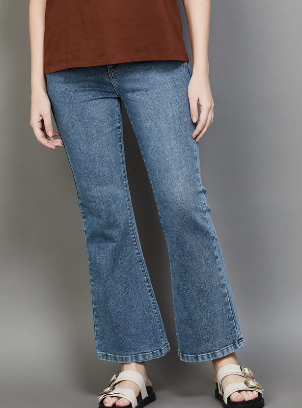 KRAUS Light Wash High Rise Flared Jeans