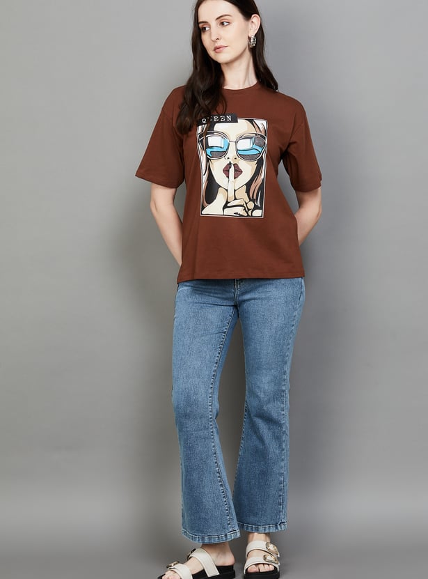KRAUS Light Wash High Rise Flared Jeans