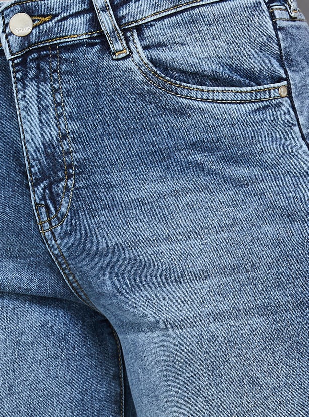 KRAUS Light Wash High Rise Straight Fit Jeans