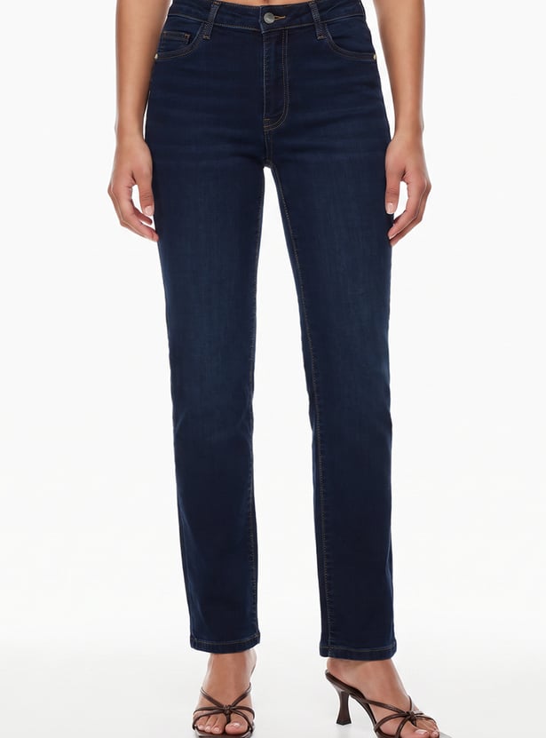 KRAUS Solid Straight Fit Jeans