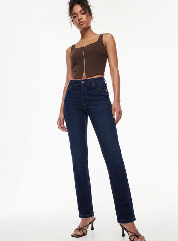 KRAUS Solid Straight Fit Jeans