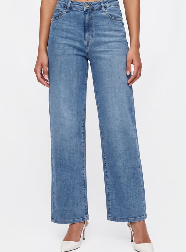 KRAUS Washed Straight Fit Jeans