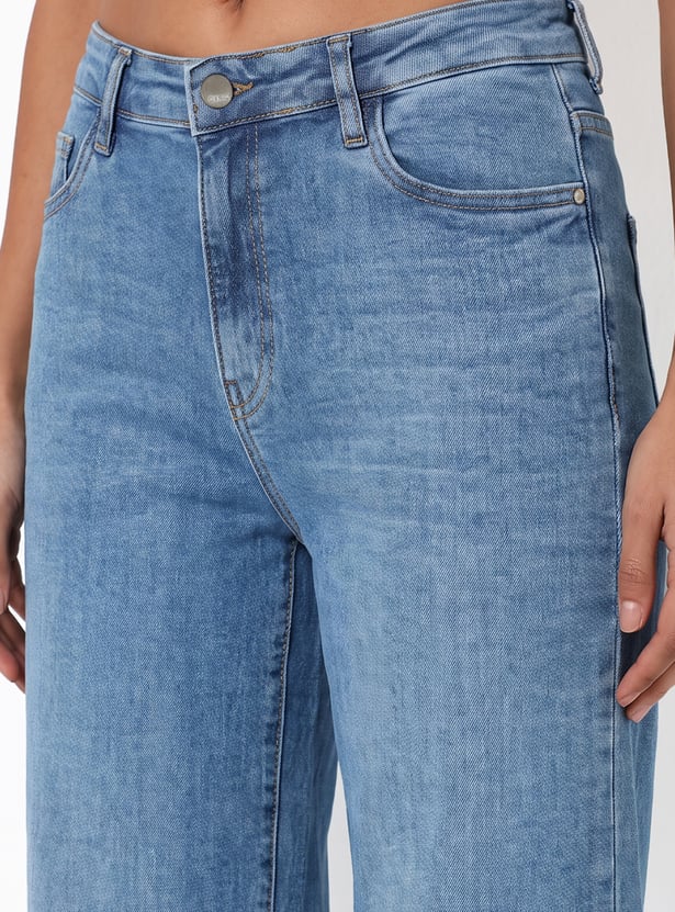KRAUS Washed Straight Fit Jeans