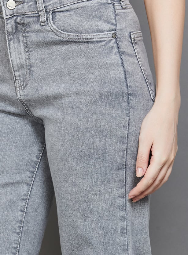 KRAUS Lightwashed Wide Leg Jeans