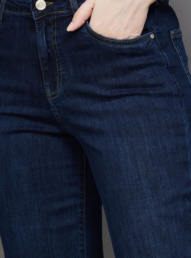 KRAUS Dark Wash High Rise Wide Leg Jeans