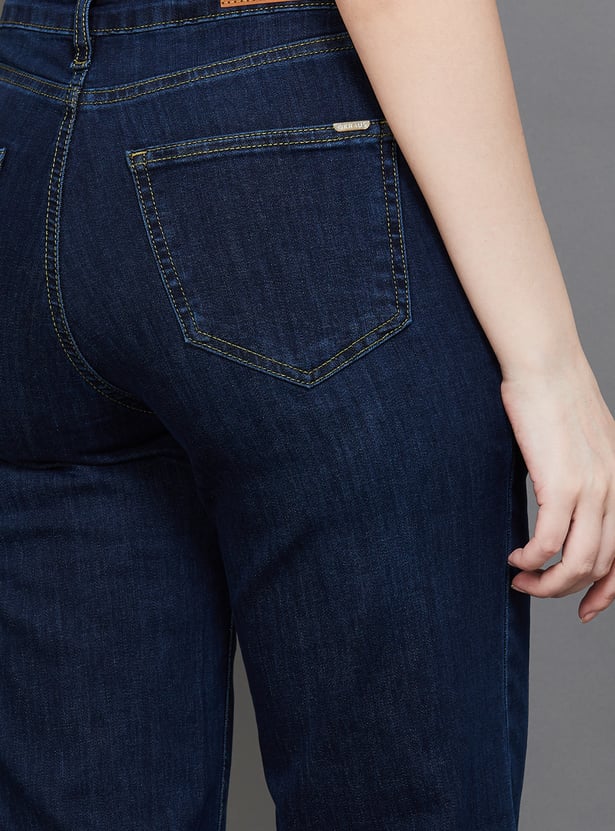 KRAUS Dark Wash High Rise Wide Leg Jeans