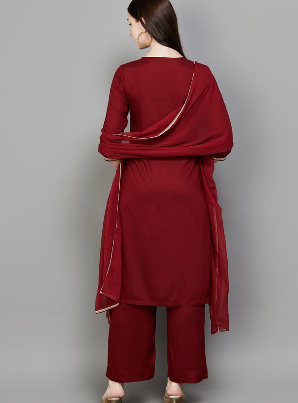 BIBA Embroidered Kurta Set