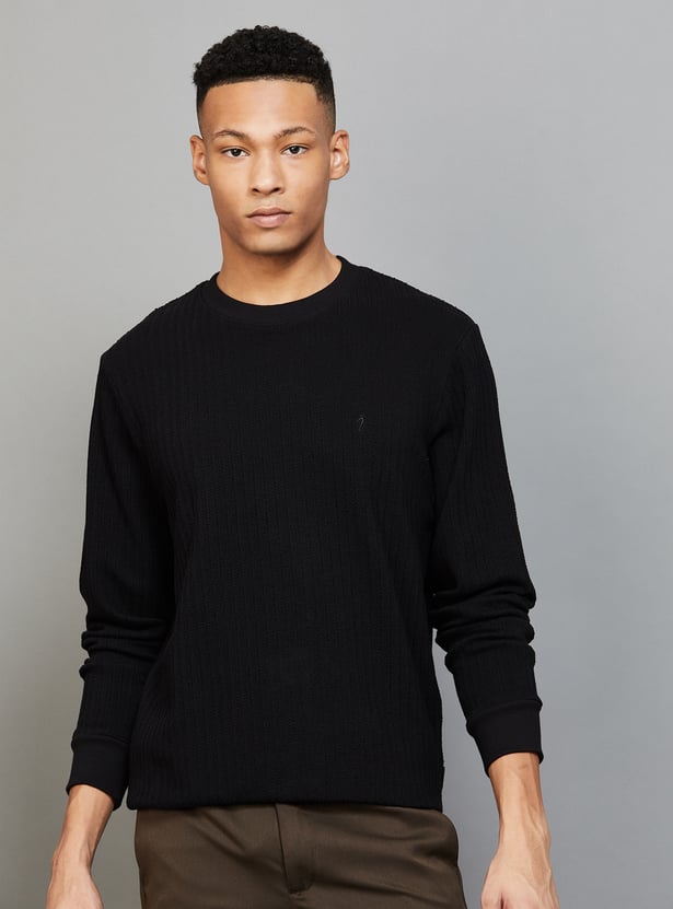 INDIAN TERRAIN Textured Sweatshirt