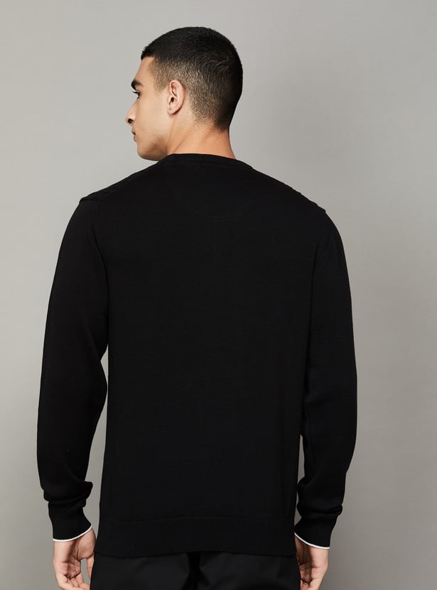 ARROW SPORT Striped Crew Neck Sweater