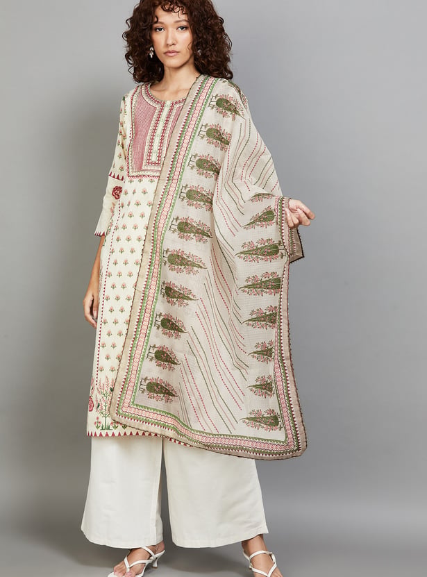 SPAN Floral Print Dupatta
