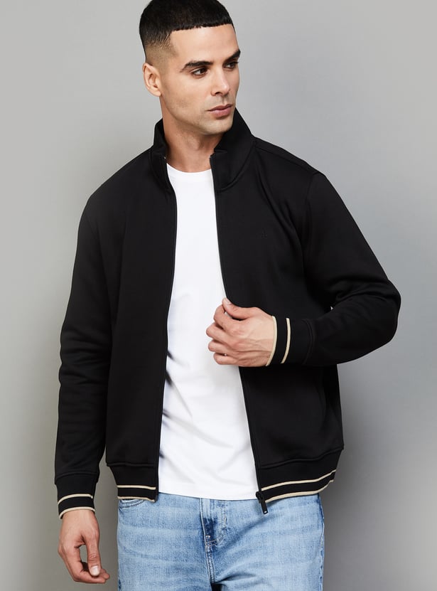 ARROW SPORT Solid High Neck Sweatshirt