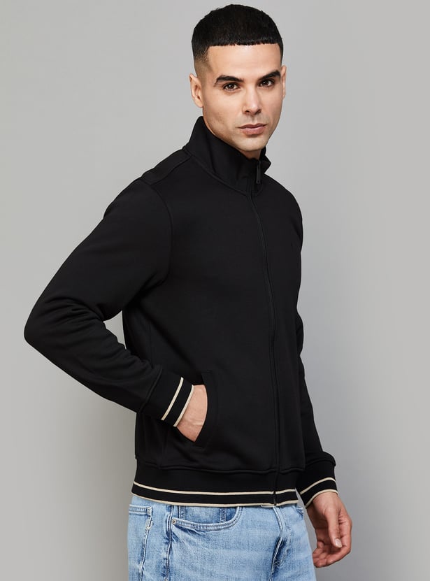 ARROW SPORT Solid High Neck Sweatshirt