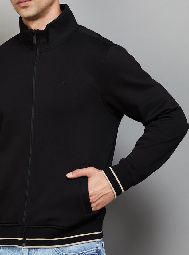 ARROW SPORT Solid High Neck Sweatshirt