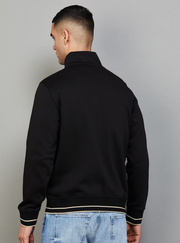 ARROW SPORT Solid High Neck Sweatshirt
