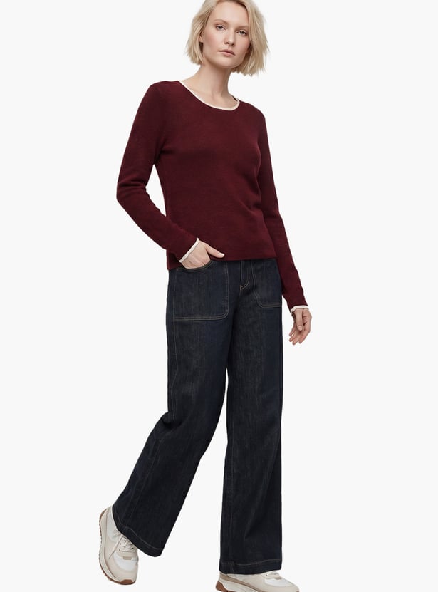 VERO MODA Solid Pullover Sweater