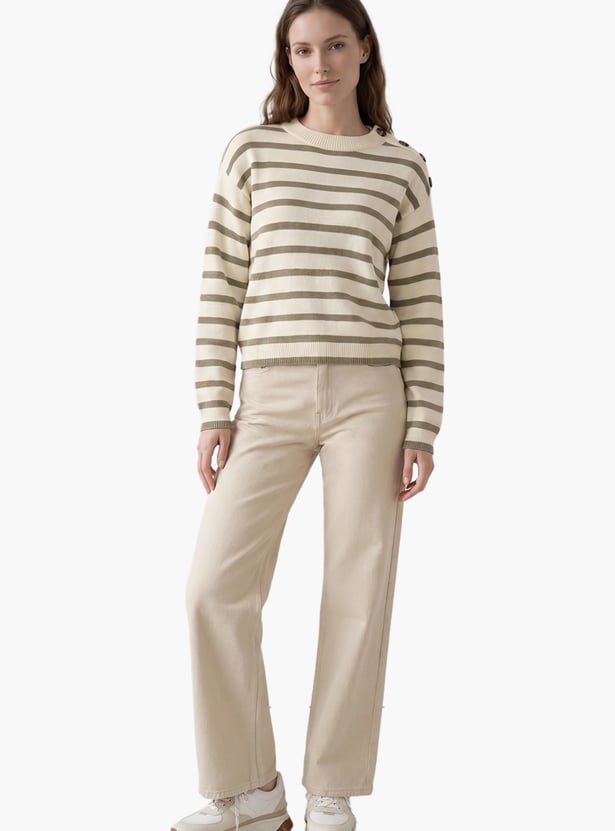 VERO MODA Striped Sweatshirt