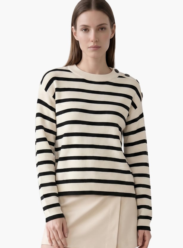 VERO MODA Striped Pullover Sweater