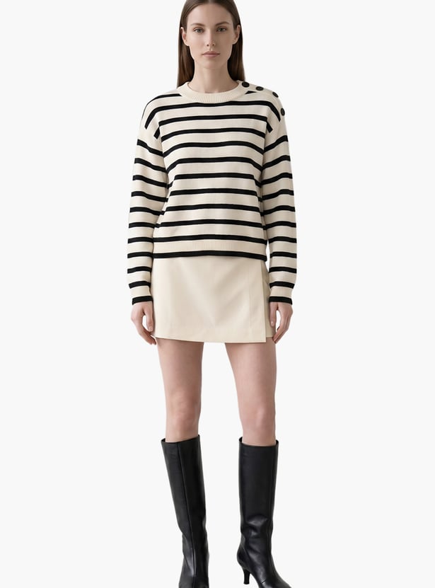 VERO MODA Striped Pullover Sweater
