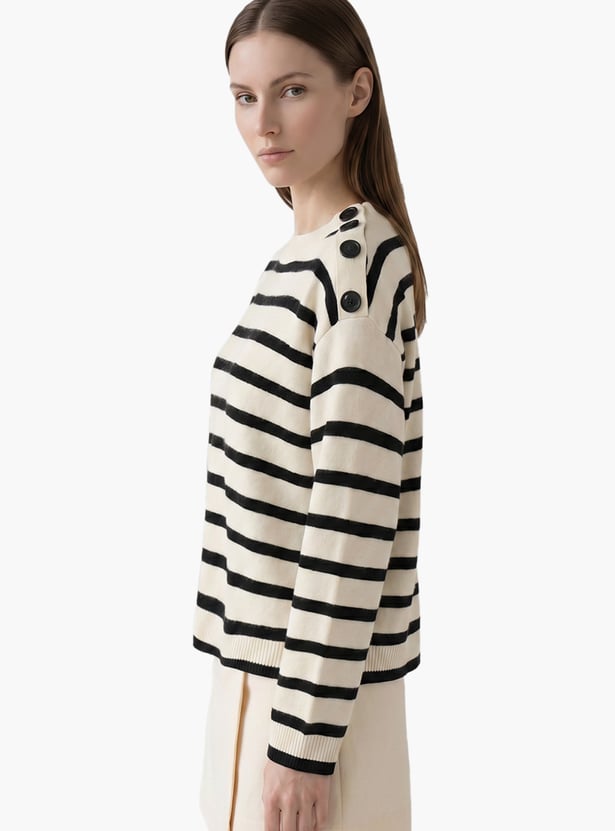 VERO MODA Striped Pullover Sweater